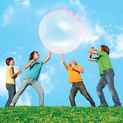 TPR Balloon Outdoor Transparent Bubble Ball Inflatable Toy Balls Super Tear-Resistant Inflatable Blow Up Inflate Sport Play Toys